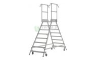 obrazek KRAUSE STABILO pomost jezdny dwustronny 2x8 stopni, wys.rob. 3,95m 821249